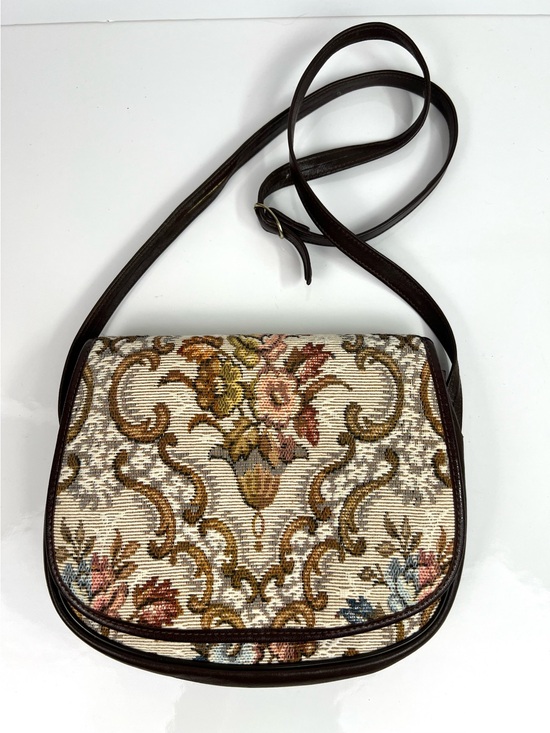 Handbags - Vintage Made In England Tapestry Mini Shoulder Bag size S/M Beige Multi Floral
